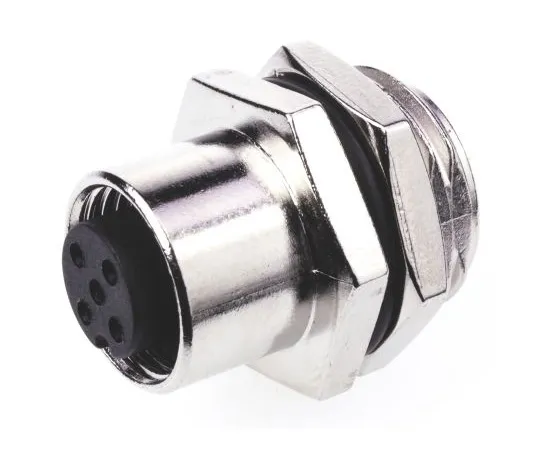 63-4934-21　TE Connectivity M12 Series M12 Panel Mount Connector, 5 contacts Socket　1838891-3