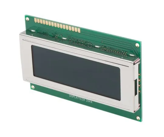 63-4859-67　Displaytech 204A-GC-BC-3LP Alphanumeric LCD Display, White on Black, 4 Rows by 20 Characters, Transflective　204A-GC-BC-3LP