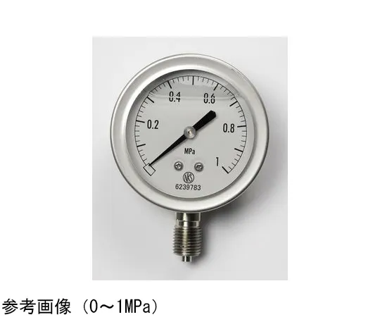 65-4322-92-20　Pressure Gauge with Glycerin (60Φ) with 0.16 MPa Inspection Certificate　GV50-123
