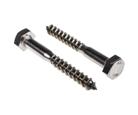 63-4691-30　Hex Stainless Steel Wood Screw, A2 304, 10mm Thread　144-3560