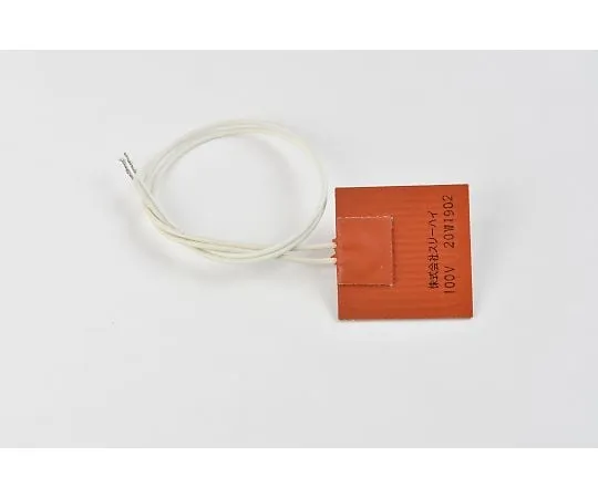 64-3418-58　Silicon Rubber Heater 100V 20W 50mm x 50mm Lead Wire 300mm with Double-sided Tape (Heat resistant to 200 ° C)　SR100-20-50-50-P