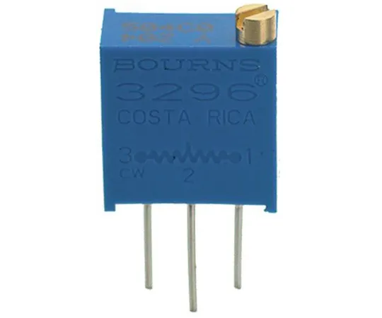 63-4850-75　10kΩ Through Hole Trimmer Potentiometer 0.5W Top Adjust Bourns 3296 Series　3296Y-1-103LF