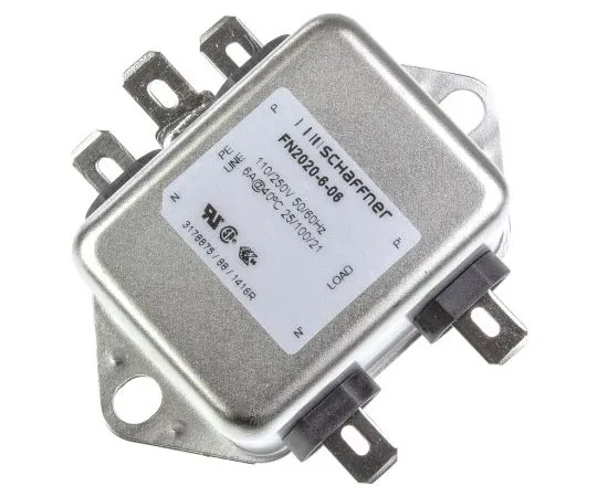 63-4732-82　Schaffner FN2020 Series 6A 250 V ac 400Hz Flange Mount RFI Filter, with Tab Terminals　FN2020-6-06