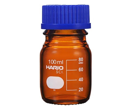 63-5510-10　(Brown) Heat Resistant Screw Cap Bottle (with Liquid Draining Ring) GL-45 100 mL　NBB-100-SCI