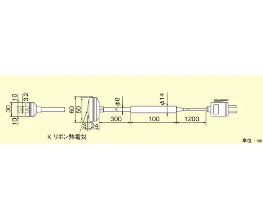 67-4917-24　Temperature Sensor Roller Crimped High-Temperature K Thermocouple　YC530-02K