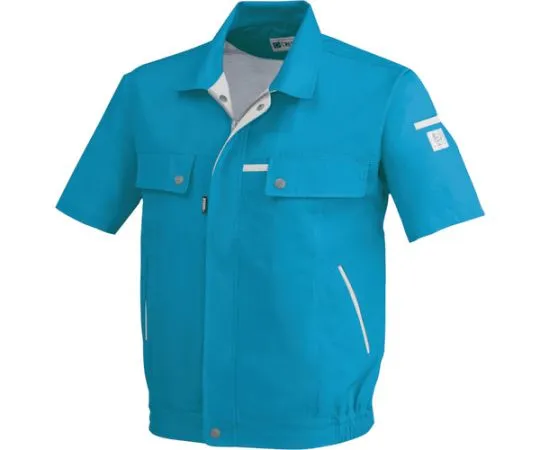 65-8358-02　Short Sleeve Blouson Turquoise Blue 3L　1551-44-3L