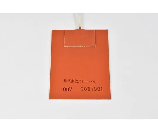 64-3420-72　Silicon Rubber Heater [With Double-sided Tape, Lead Wire Extension 1m] 100V 60W 75mm x 100mm　SR100-60-75-100-P-L1