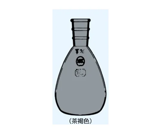 65-8667-64　Maeda Flask (Flat Bottom) Brown 100 mL Sliding Part 15/25　019-15100T
