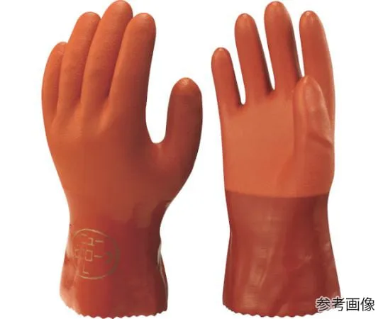 67-6859-47　Vinyl Chloride Gloves No612 New Vinyl Lobe 2 Pairs Pack Orange LL Size　NO612-LL