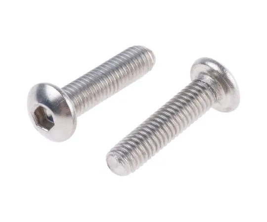 63-4739-43　RS Pro M3 x 12mm Hex Socket Button Screw Plain Stainless Steel　232-8164