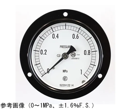65-4275-85　Normal Pressure Gauge (Φ75) Embedded D Frame (Mounting Hole) 0.16 MPa　AC15-281