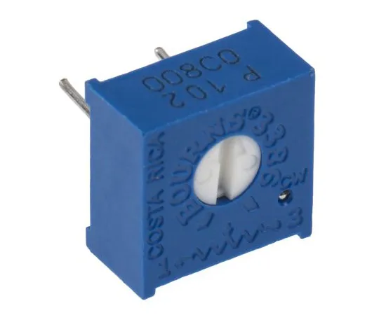 63-4851-81　1kΩ Through Hole Trimmer Potentiometer 0.5W Top Adjust Bourns 3386 Series　3386P-1-102LF