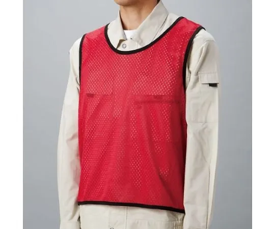 62-6093-35　Mesh Bibs Red L (F)　873-67R-3L