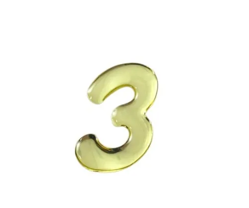 61-7426-84　Gold Metal Characters 3 35mm x 1mm　GM35-3
