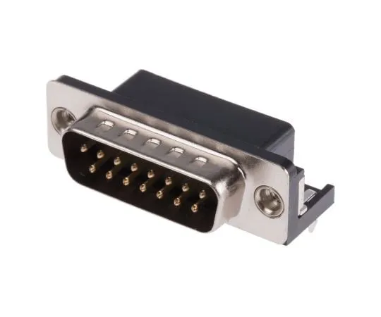 63-4742-10　RS Pro 15 Way Right Angle Through Hole PCB D-sub Connector Plug, 2.77mm Pitch, with 4-40 UNC, Threaded Insert　239-5861