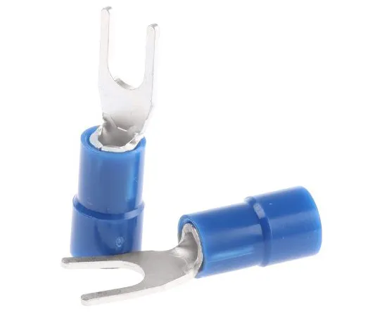 63-4896-49　RS PRO Insulated Crimp Spade Connector, 1.5mm² to 2.5mm², 16AWG to 14AWG, M3.5 Stud Size Vinyl, Blue　624-1279