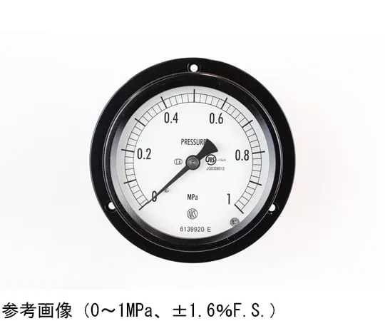 65-4297-53-20　Sealed Pressure Gauge (75Φ) Embedded D Frame (Mounting Hole) with 1.6 MPa Inspection Certificate　BC15-231