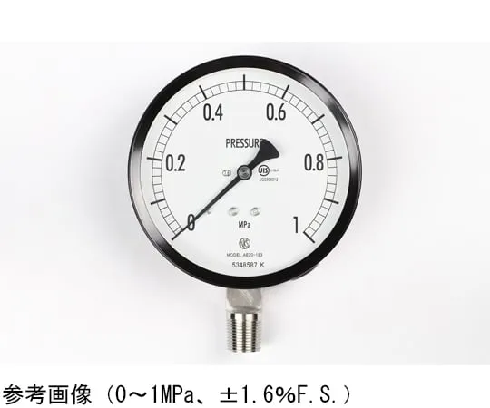 65-4286-22　Normal Pressure Gauge (Φ100) Vertical A Frame 0.16 MPa　AE20-183