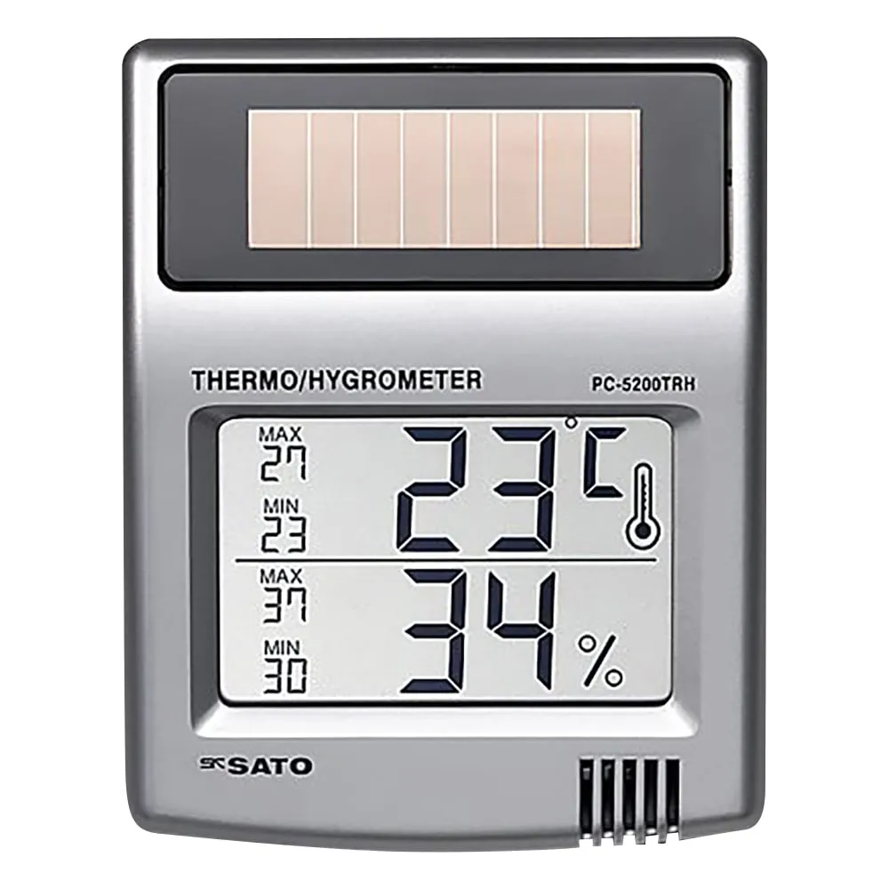 8-9547-01-20　Solar Digital Thermo-Hygrometer with Calibration Certificate　PC-5200TRH