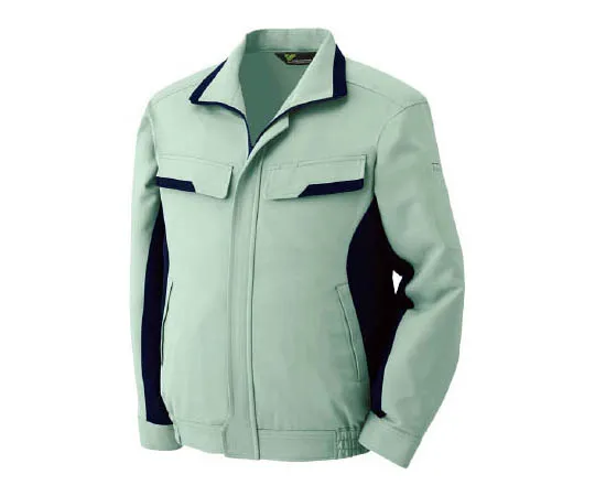 67-3131-15　Autumn/Winter Work Wear JIS Compliant Men's and Women's Long Sleeve Pair Blouson Verdexelflex VE56 Top Light Green x Navy SS　VE56-UE-SS