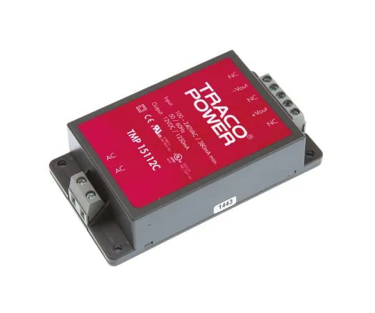 63-4924-44　TRACOPOWER 15W 1 Output Embedded Switch Mode Power Supply SMPS, 1.25A, 12V dc Encapsulated　TMP 15112C
