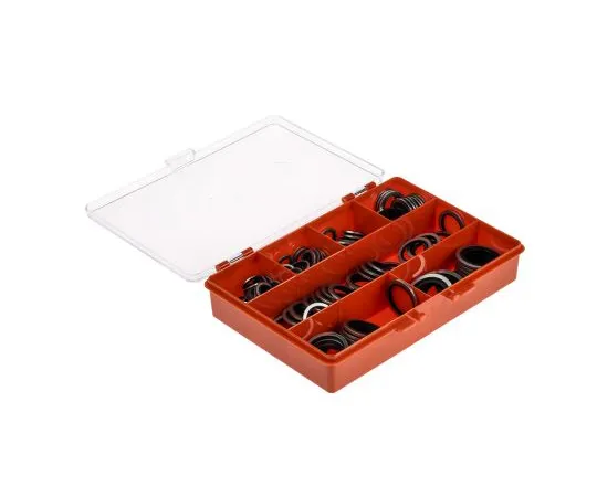 63-4656-74　RS PRO Metric Bonded Seal Kit Nitrile, Kit Contents 125 Pieces　850-697
