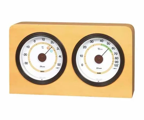 61-6866-04　［Discontinued］Thermo-Hygrometer 95 x 170 x 35mm 270G (Gift Box) Maple　TM-612
