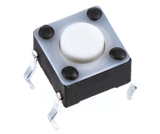 63-4815-45　Black Button Tactile Switch, Single Pole Single Throw (SPST) 50 mA @ 24 V dc 0.7mm　1825910-2
