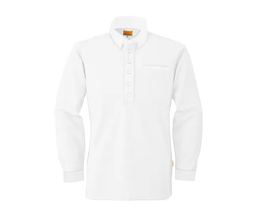63-1822-61　Unisex Long Sleeve Polo Shirt White　SW525-10-SS