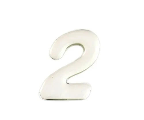 61-7427-66　Silver Metal Characters 2 35mm x 1mm　SM35-2