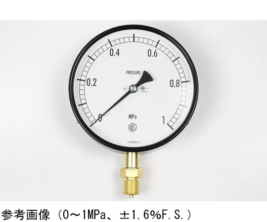 65-4290-39-20　Normal Pressure Gauge (Φ150) Vertical A Frame with 0.06 MPa with Inspection Certificate　AG10-141