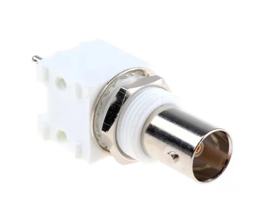 63-4874-98　RS Pro Straight 75Ω PCB Mount Bulkhead Fitting BNC Connector, jack, Nickel, Through Hole Termination　546-5109