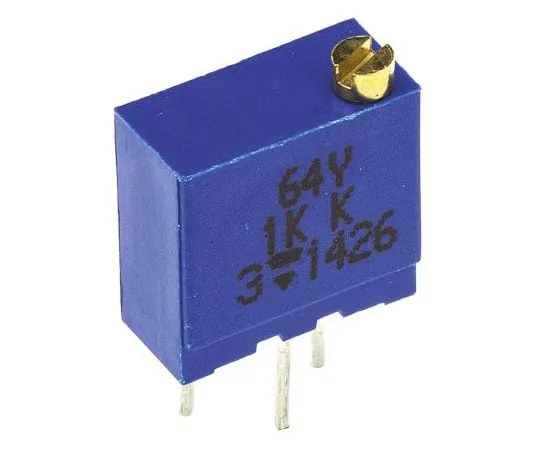 63-4697-29　Vishay 64Y Series 19 (Electrical), 22 (Mechanical)-Turn Through Hole Trimmer Resistor with Pin Terminations, 1kΩ ±10%　M64Y102KB40