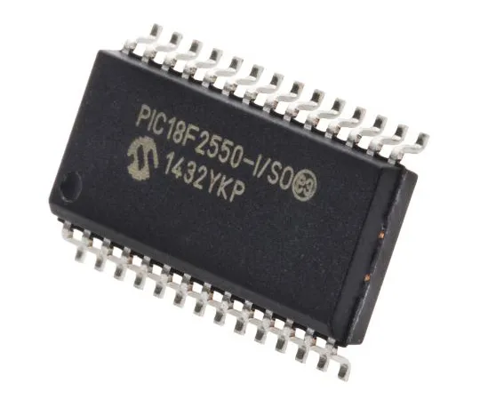 63-4895-91　Microchip, 8bit PIC Microcontroller, 48MHz, 32 kB, 256 B Flash, 28-Pin SOIC　PIC18F2550-I/SO