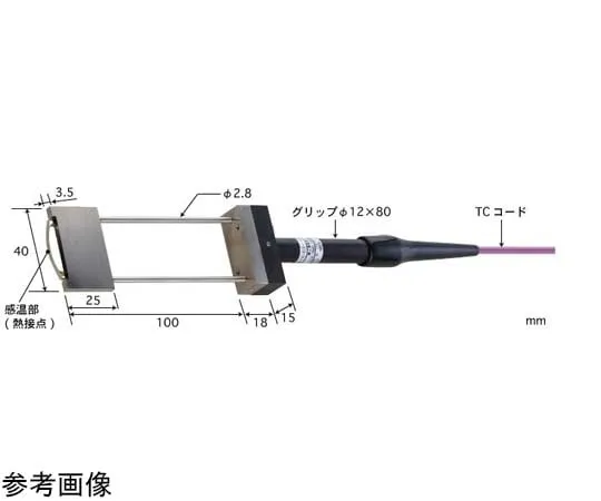65-3528-29　Thin/Narrow Groove Temperature Sensor TH Series -50~400°C Type E Head Shape: Type 11　TH-11E-010-1-TC1-ASP