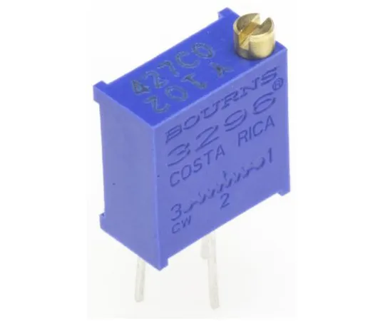 63-4850-74　1kΩ Through Hole Trimmer Potentiometer 0.5W Top Adjust Bourns 3296 Series　3296Y-1-102LF