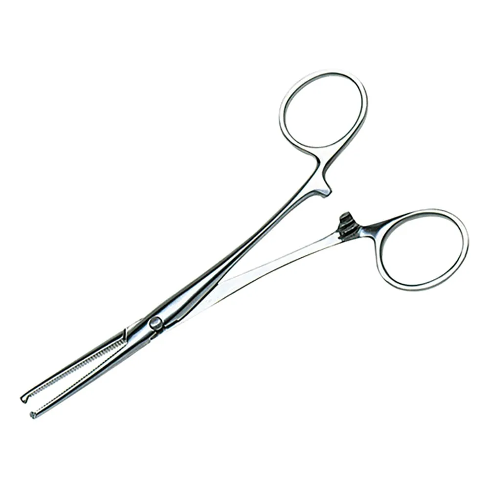 2-546-13　Kocher’s Forceps Straight With Hook 110mm　No.21