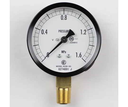 65-4278-57-20　Normal Pressure Gauge (Φ75) Vertical A Frame for Vibration Resistance with 1.6 MPa Inspection Certificate　AC20-181