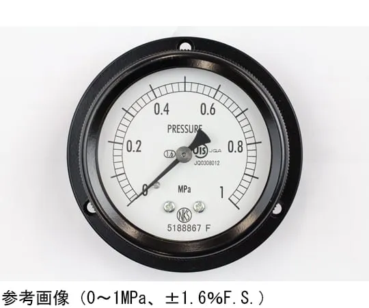 65-4293-92　Sealed Pressure Gauge (60Φ) Recessed D Frame (Mounting Hole) 1 MPa　BA15-271