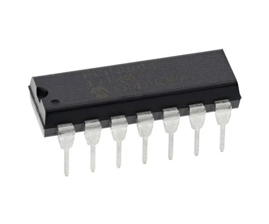 63-4934-70　Microchip MCP3004-I/P, 10-bit Serial ADC Pseudo Differential, Single Ended Input, 14-Pin PDIP　MCP3004-I/P