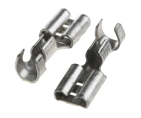 63-4744-14　TE Connectivity FASTON .250 Series Crimp Receptacle, 6.35 x 0.81mm, 2mm² to 3mm², 14AWG to 12AWG, Tin Plated　41829-1