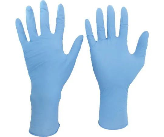 67-3144-02　Nitrile Disposable Gloves, Velte 756 H, Blue Long, No Powder (100 ct), SS Size　VERTE-756H-SS