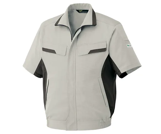 65-1277-35　Work Clothes, VERDEXCEL Short Sleeve Pair Blouson Silver Gray x Charcoal SS VES51-UE-SS　VES51-UE-SS