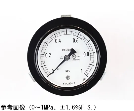 65-4273-33-20　Normal Pressure Gauge (Φ75) Embedded D Frame (Mounting Bracket) with 0.05 MPa with Inspection Certificate　AC15-131