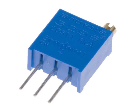 63-4850-49　25kΩ Through Hole Trimmer Potentiometer 0.5W Top Adjust Bourns 3296 Series　3296W-1-253LF