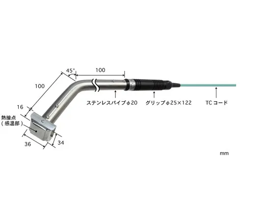 65-3529-28　High Temperature Durable Surface Temperature Sensor Model 621 -50~1200°C K Type 45°　621K-010-TC1-ASP