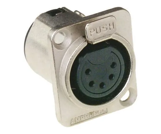 63-4927-86　Amphenol 5 Way Panel Mount XLR Connector, Female, Tin Plated Contacts　AC5FDZ
