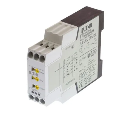 63-4737-11　Eaton Flash, Fleeting, OFF Delay, ON Delay, Pulse Former, Pulse Generator Multi Function Timer Relay, Screw, 0.05s　ETR4-69-A