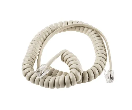 63-4717-29　RS PRO Cream Telephone Extension Cable Male RJ9(4/4) to Male RJ9(4/4)　182-4532