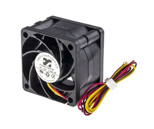 63-4830-88　ARX CeraDyna Series Axial Fan, 40 x 40 x 28mm, 28.3m³/h, 5.76W, 24 V dc　FD2440-C0051M2AL